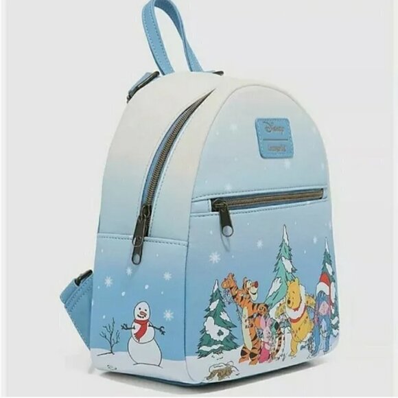 ?loungefly Disney Winnie The Pooh Friends Holiday Mini Backpack NWT